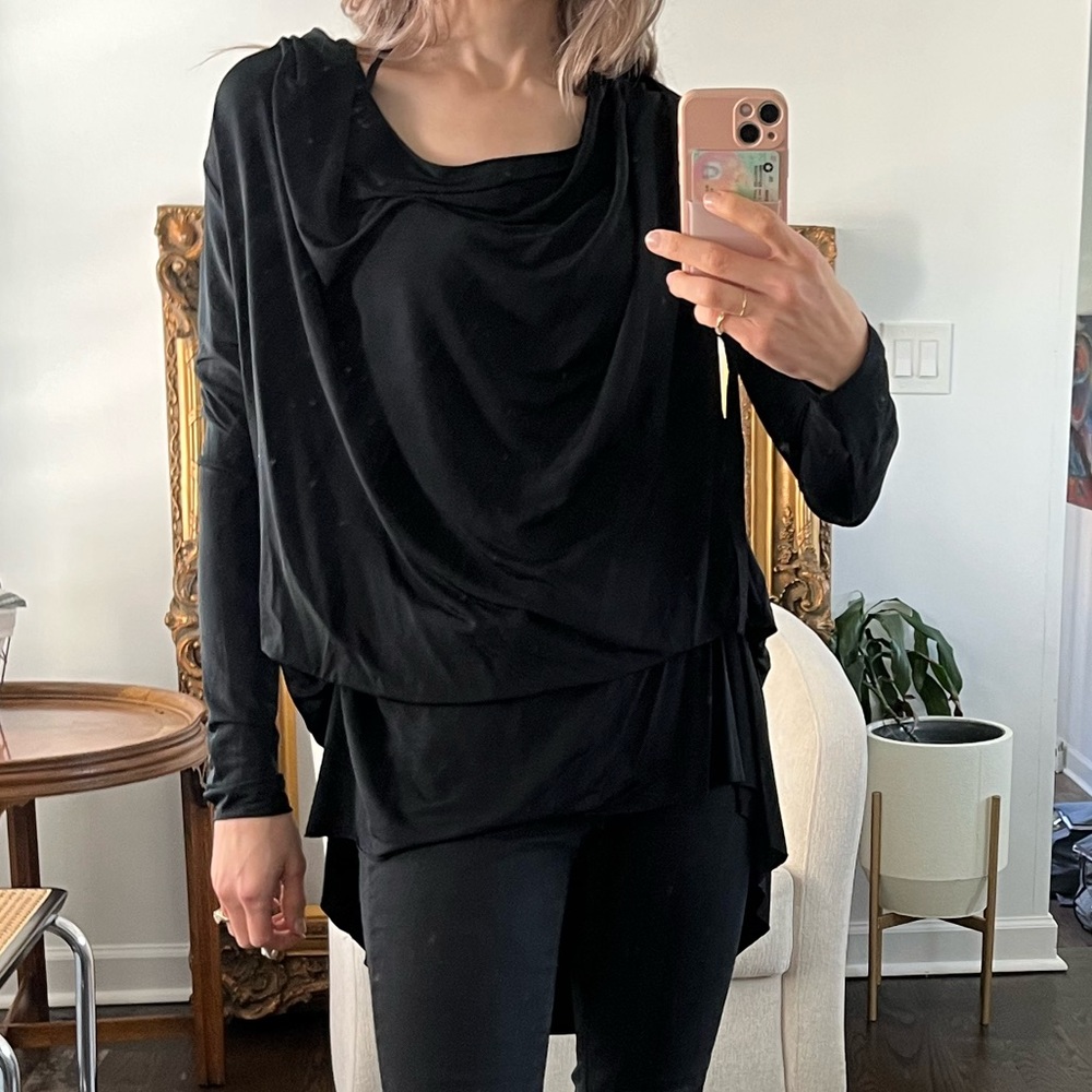 All saints convertible top dress black